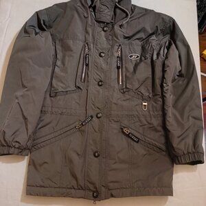 Vintage 90s Bogner Style Sport UtilityJacket Olive size 8 Multiple Pockets